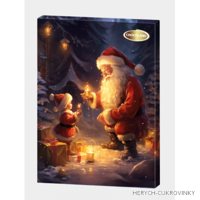 Adventní kalendář Santa malý a velký 50g